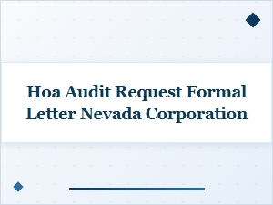 Requesting a Nevada Hoa Financial Audit
