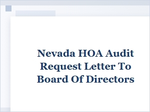 Requesting an Hoa Audit in Nevada