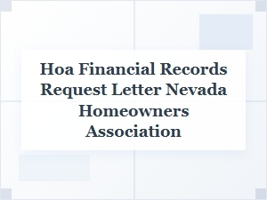 Nevada Hoa Financial Record Request Fees