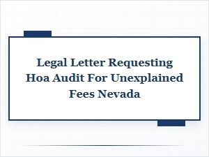 Requesting an Hoa Audit for Nevada Fees