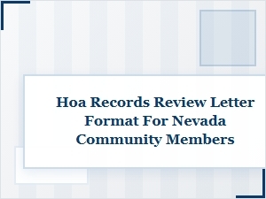 Accessing Nevada Hoa Financial Records