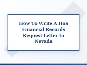 Requesting Nevada Hoa Financial Records