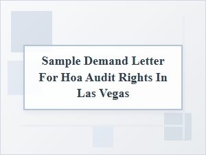 Requesting a Hoa Audit in Las Vegas