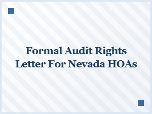 Nevada Hoa Formal Audit Letter Information