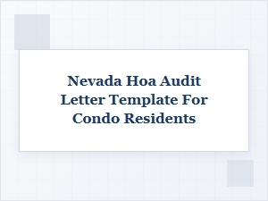 Hoa Audit Rights for Nevada Condo Residents