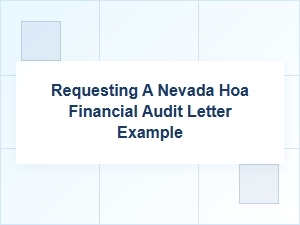 Requesting an Hoa Financial Audit Letter in Nevada