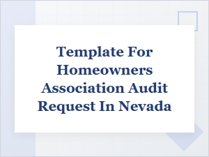 Nevada Hoa Audit Request Form