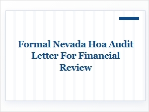 Hoa Audit Guidelines Under Nevada Law