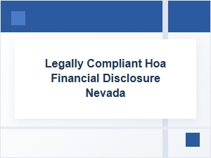 Nevada Hoa Financial Disclosure Audits