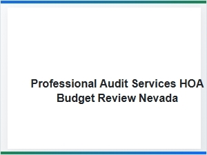 Hoa Budget Audit Services in Nevada