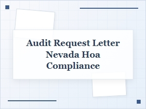 Template: Nevada Hoa Audit Request Letter