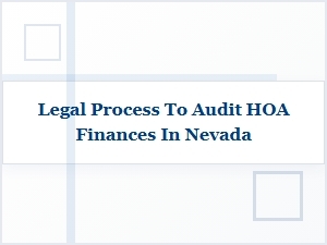 How to Audit Nevada Hoa Finances