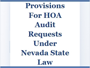 Nevada Hoa Audit Request Regulations