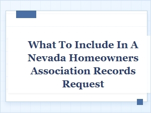Nevada Hoa Records Request Guidelines