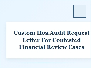 Guide to Customizing an Hoa Audit Request Letter