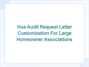 Customizing an Hoa Audit Request Letter Template